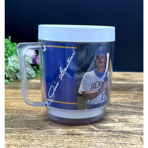 Vintage Jim Gantner #17 Milwaukee Brewers Plastic 4" in Coffee Cup Maxwell House